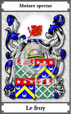 Le froy Family Crest Download (JPG)  Book Plated - 150 DPI